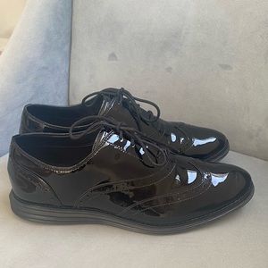 Cole Haan Original Grandwing, black patent shoes